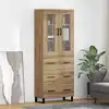 Image de vidaXL Haut Armoire 2 pc Chêne artisanal 69,5 x 34 x 180 cm