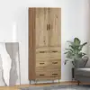 Image de vidaXL Haut Armoire 2 pc Chêne artisanal 69,5 x 34 x 180 cm