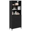 Image de vidaXL Haut Armoire Chêne noir 69,5 x 34 x 180 cm Bois d'ingénierie