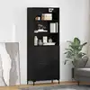 Image de vidaXL Haut Armoire Chêne noir 69,5 x 34 x 180 cm Bois d'ingénierie