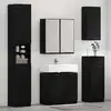 Image de vidaXL Ensemble de mobilier de salle de bain 3 pcs Chêne noir