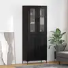 Image de vidaXL Haut Armoire 2 pc Chêne noir 69,5 x 34 x 180 cm