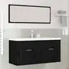Image de vidaXL Armoire de salle de bain Chêne noir 100 x 38,5 x 46 cm