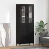Image de vidaXL Haut Armoire 2 pc Chêne noir 69,5 x 34 x 180 cm