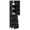 Image de vidaXL Haut Armoire Chêne noir 34,5 x 34 x 180 cm Bois d'ingénierie