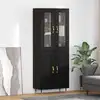 Image de vidaXL Haut Armoire 2 pc Chêne noir 69,5 x 34 x 180 cm