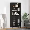 Image de vidaXL Haut Armoire Chêne noir 69,5 x 34 x 180 cm Bois d'ingénierie