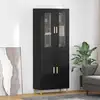 Image de vidaXL Haut Armoire Chêne noir 69,5 x 34 x 180 cm
