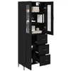 Image de vidaXL Haut Armoire 2 pc Chêne noir 69,5 x 34 x 180 cm