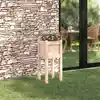 Image de vidaXL Cache-pot de jardin Nature 31 x 31 x 70 cm Bois de pin massif