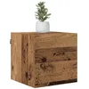 Image de vidaXL Meuble TV mural Bois ancien 30,5 x 30 x 30 cm Bois d'ingénierie, Meuble mural rectangulaire moderne, stockage pratique pour audio, support TV, centre de divertissement, gain d’espace