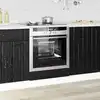 Image de vidaXL Armoire de four LUCCA Chêne noir 60 x 46 x 81,5 cm
