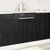 Image de vidaXL Panneau de lave-vaisselle LUCCA Chêne noir 60 x 1,5 x 57 cm