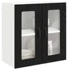 Image de vidaXL Wandglas Kasten LUCCA Zwart eiken 60 x 31 x 60 cm Bewerkt hout