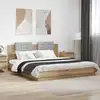Image de vidaXL Cadre de lit avec tête de lit Chêne artisanal 180 x 200 cm