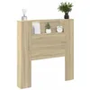 Image de vidaXL Tête de lit de rangement avec LED Chêne Sonoma