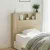 Image de vidaXL Tête de lit de rangement avec LED Chêne Sonoma