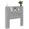 Image de vidaXL Tête de lit de rangement avec LED Sonoma gris Bois d'ingénierie
