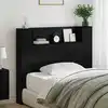 Image de vidaXL Tête de lit de rangement avec LED Chêne noir Bois d'ingénierie