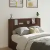 Image de vidaXL Tête de lit de rangement avec LED Chêne brun Bois d'ingénierie
