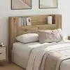 Image de vidaXL Tête de lit de rangement avec LED Chêne artisanal