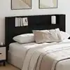 Image de vidaXL Tête de lit de rangement avec LED Chêne noir Bois d'ingénierie