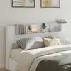 Image de vidaXL Tête de lit de rangement avec LED Blanc Bois d'ingénierie