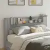 Image de vidaXL Tête de lit de rangement avec LED Sonoma gris Bois d'ingénierie