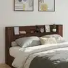Image de vidaXL Tête de lit de rangement avec LED Chêne brun Bois d'ingénierie