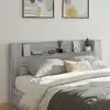 Image de vidaXL Tête de lit de rangement avec LED Sonoma gris Bois d'ingénierie
