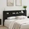 Image de vidaXL Tête de lit de rangement avec LED Chêne noir Bois d'ingénierie