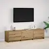 Image de vidaXL TV Cabinet with LED avec tiroir Chêne artisan 165 x 34 x 40 cm