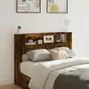 Image de vidaXL Cabinet de Tête de Lit avec LED Chêne Fumé Bois d'ingénierie