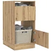 Image de vidaXL Armoire à Laver avec stockage Chêne artisanal 50 x 68 x 102 cm, Rangement de salle de bain, placard moderne rectangulaire, organiseur à linge résistant à l'eau et gain de place