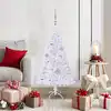 Image de vidaXL Sapin de Noël artificiel avec 150 LED Blanc 120 cm PVC et Acier
