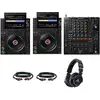 Image de AlphaTheta CDJ-3000X DJ Mediaspelers Starterset met Pioneer DJ DJM-A9 mixer