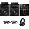 Image de AlphaTheta CDJ-3000X DJ Mediaspelers Starterset met Pioneer DJ DJM-250MK2 mixer