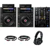 Image de AlphaTheta CDJ-3000X DJ Mediaspelers Starterset met Pioneer DJ DJM-450 mixer