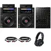 Image de AlphaTheta CDJ-3000X DJ Mediaspelers Starterset met AlphaTheta DJM V5 mixer