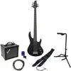 Image de ESP LTD B-15 Kit Black Satin 5-snarige elektrische basgitaar starterset