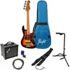 Image de Flight Rock Series Mini JB Bass Sunburst elektrische basgitaar starterset