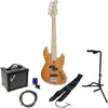 Image de Sire Marcus Miller U5 Alder Flamed Maple Natural elektrische basgitaar starterset