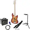 Image de Sire Marcus Miller U5 Alder Flamed Maple Tobacco Sunburst elektrische basgitaar starterset