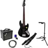 Image de Sire Marcus Miller V3P 5-String Black Satin 5-snarige elektrische basgitaar starterset
