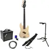 Image de Slick Guitars SLPB Vintage Cream elektrische basgitaar starterset
