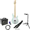 Image de Sterling by Music Man StingRay Ray4 Mint Green elektrische basgitaar starterset