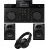 Image de AlphaTheta XDJ-AN + studiomonitoren + koptelefoon