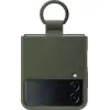 Image de Samsung Silicone Cover avec Ring pour Galaxy Z Flip4 - Kaki