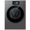 Image de Samsung Machine à laver, 9 kg, 1400 tr/min, classe énergétique A, écran tactile, AI Wash, AI Ecobubble, option QuickDrive, argent foncé, WF90H09C4ST2