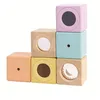 Image de 6 Blocs Hochets Sensoriel Pastel Plantoys® - Jouet en bois bébé PT5257